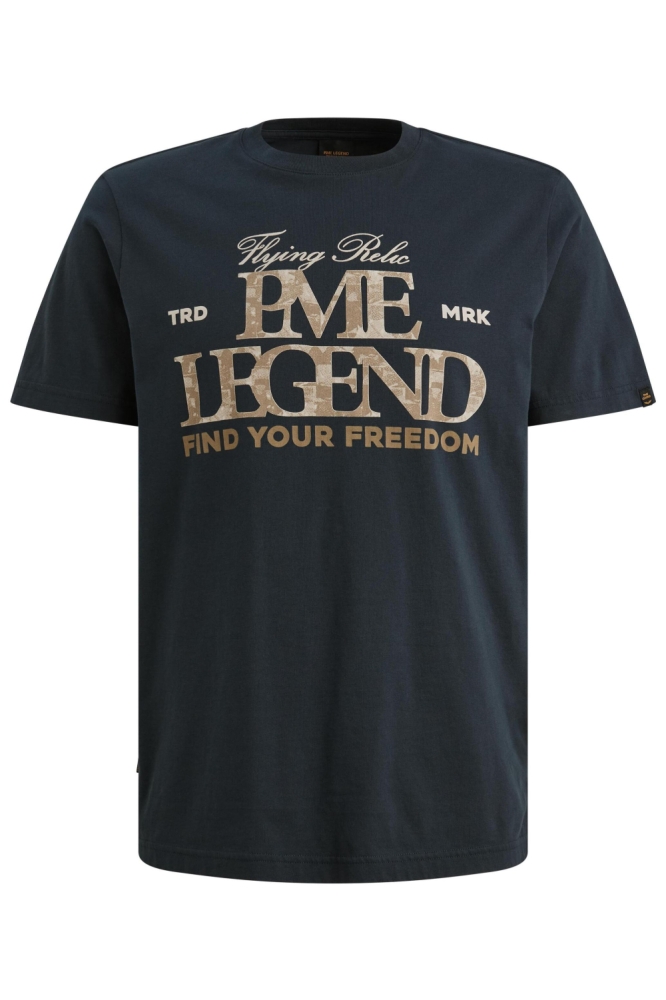 PME legend blauwe heren t-shirt | Vooraanzicht
