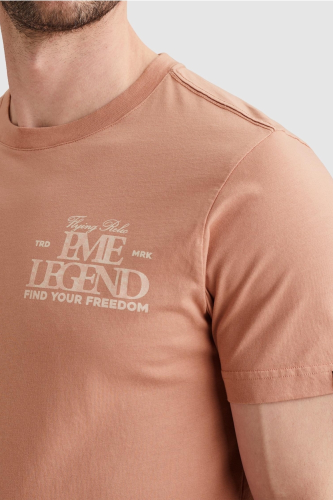 PME legend roze heren t-shirt | Close up
