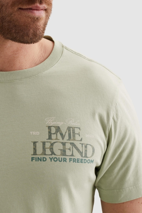 PME legend groene heren t-shirt | Close up