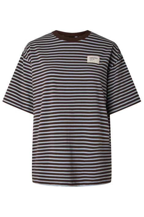 Pieces blauwe dames t-shirt | Vooraanzicht