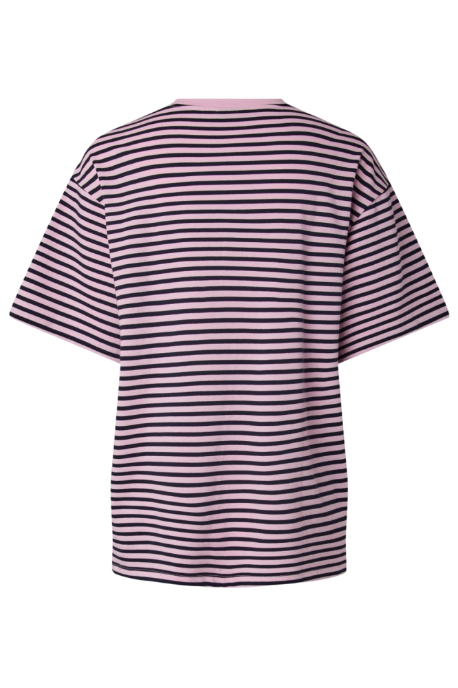Pieces roze dames t-shirt | Achteraanzicht