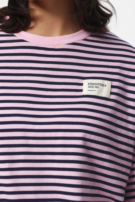 Pieces roze dames t-shirt | Kleurstaal