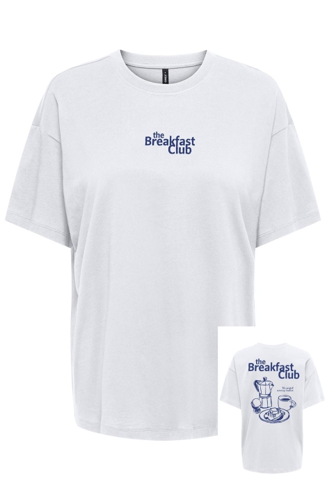 Only witte dames t-shirt | Vooraanzicht