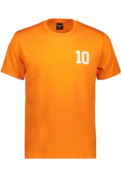 Ballin oranje heren t-shirt | Vooraanzicht