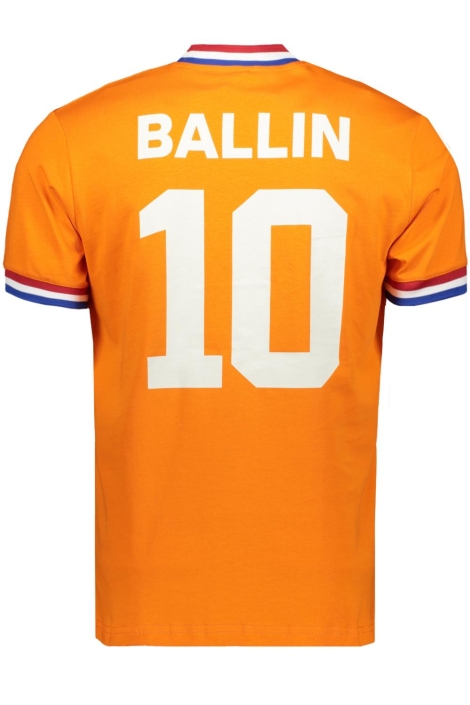 Ballin oranje heren t-shirt | Achteraanzicht