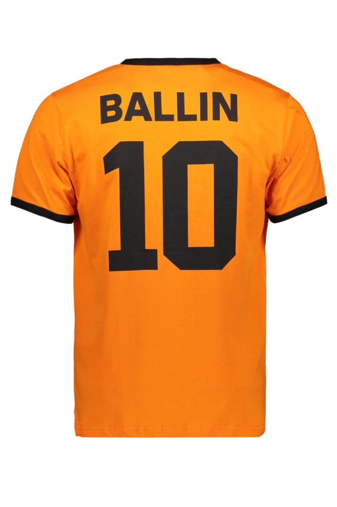 Ballin oranje heren t-shirt | Achteraanzicht