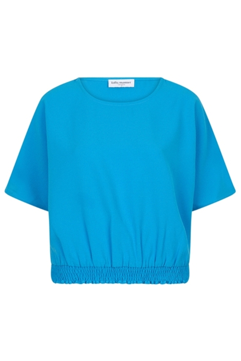 Lofty Manner blauwe dames t-shirt | Vooraanzicht