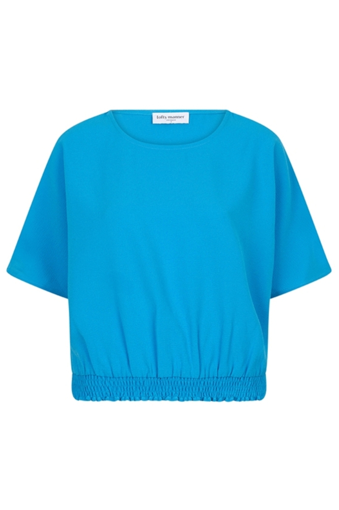 Lofty Manner blauwe dames t-shirt | Vooraanzicht