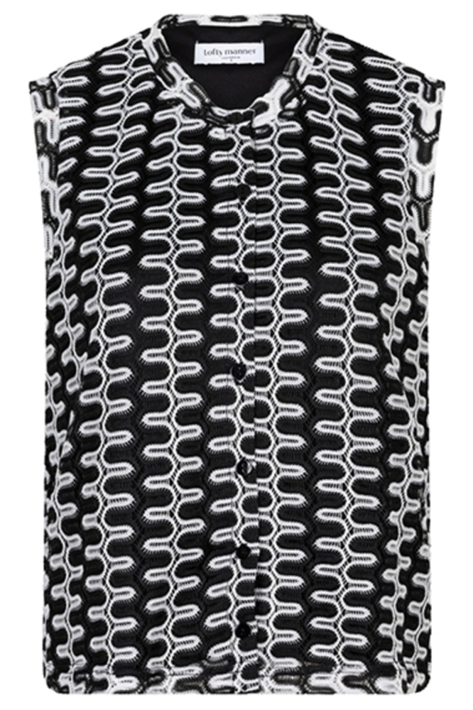 Lofty Manner zwarte dames top | Vooraanzicht
