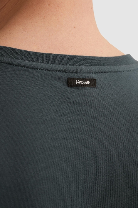 Vanguard blauwe heren t-shirt | Close up