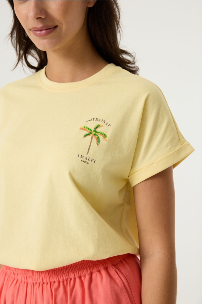 Garcia gele dames t-shirt | Close up