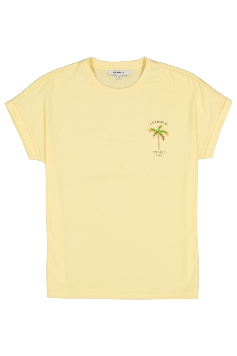 Garcia gele dames t-shirt | Vooraanzicht
