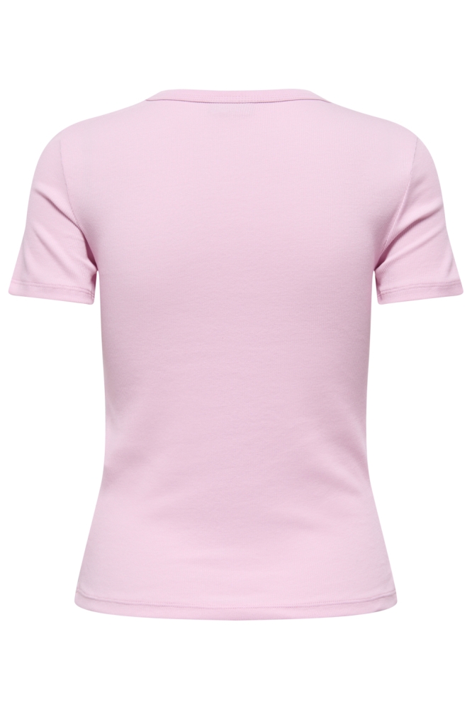 Jacqueline de Yong roze dames t-shirt | Achteraanzicht