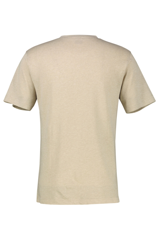 Lerros beige heren t-shirt | Achteraanzicht
