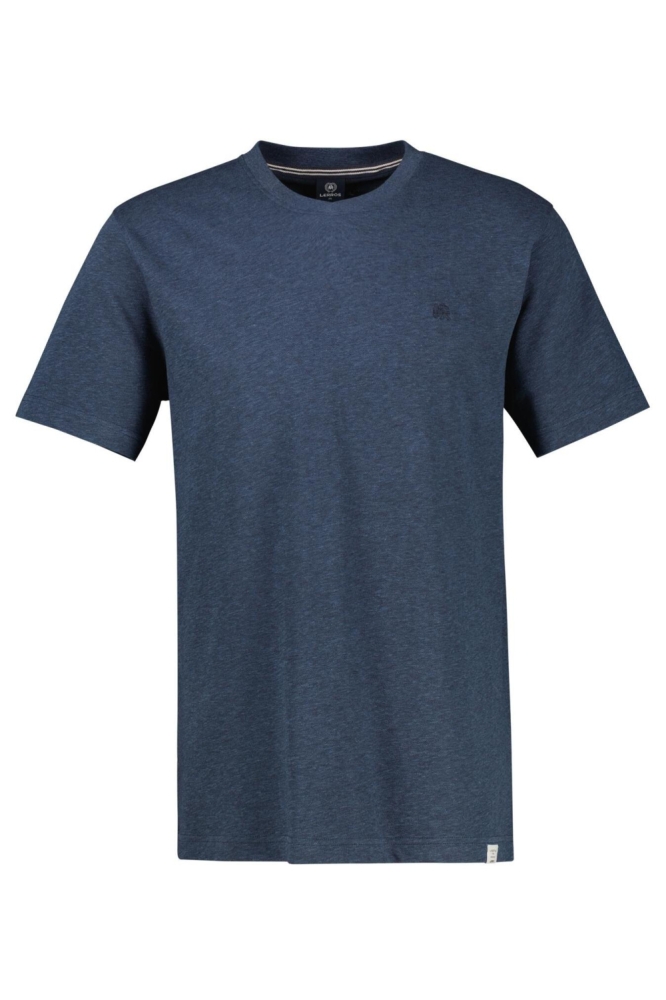 Lerros blauwe heren t-shirt | Vooraanzicht