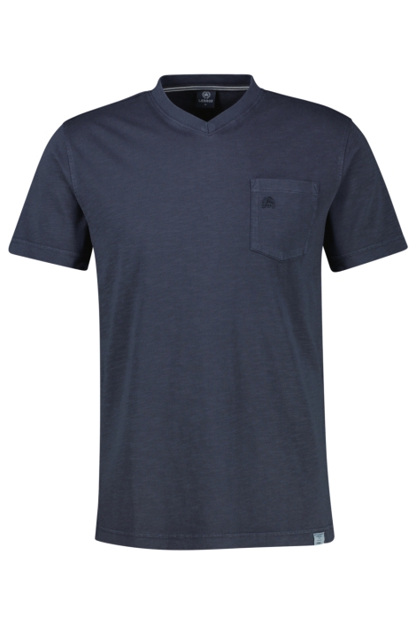 Lerros blauwe heren t-shirt | Vooraanzicht