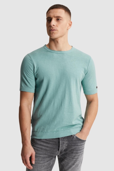 PME legend blauwe heren t-shirt | Model vooraanzicht