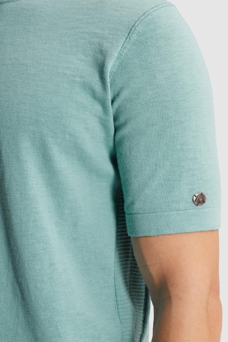 PME legend blauwe heren t-shirt | Close up