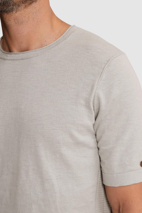 Cast Iron grijze heren t-shirt | Close up