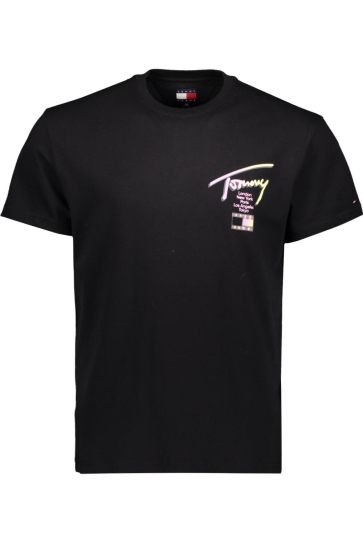 Tommy Jeans T-shirt TJM REG CITY SIGN SS TEE EXT DM0DM23253 BDS BLACK
