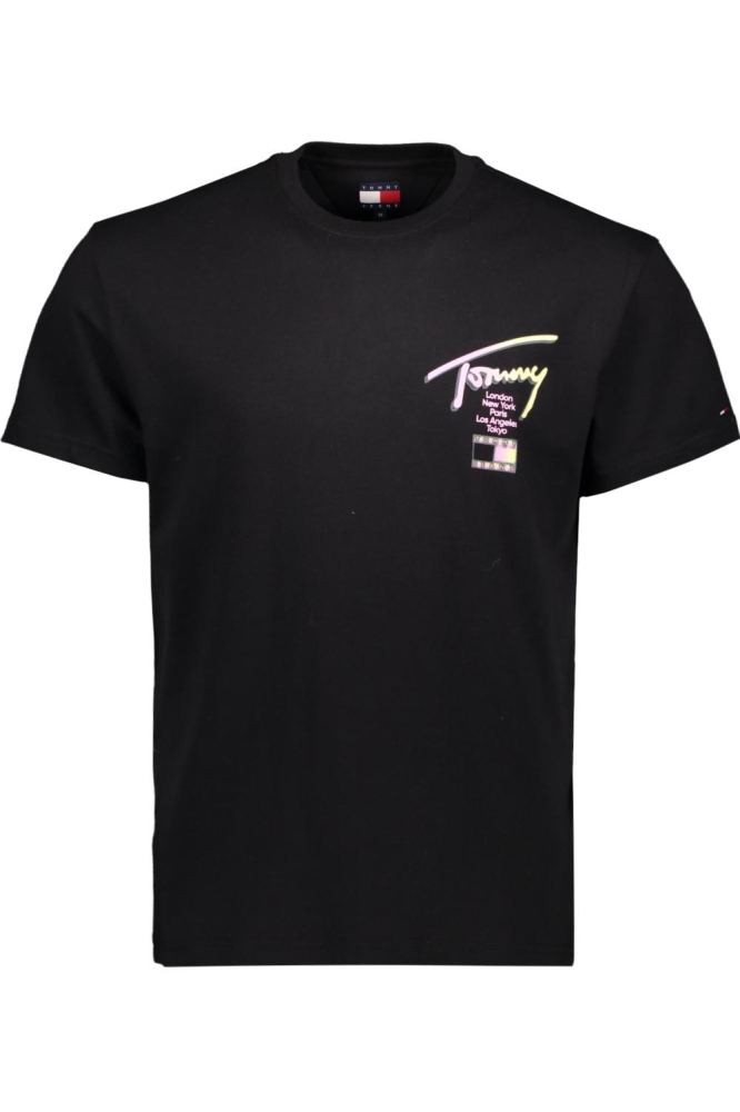 Tommy Jeans zwarte heren t-shirt | Vooraanzicht