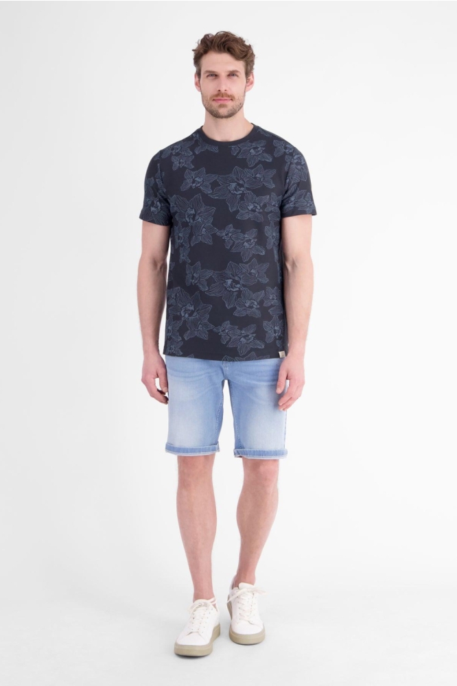 Lerros blauwe heren t-shirt | Model