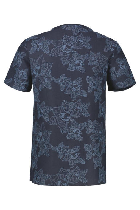 Lerros blauwe heren t-shirt | Achteraanzicht