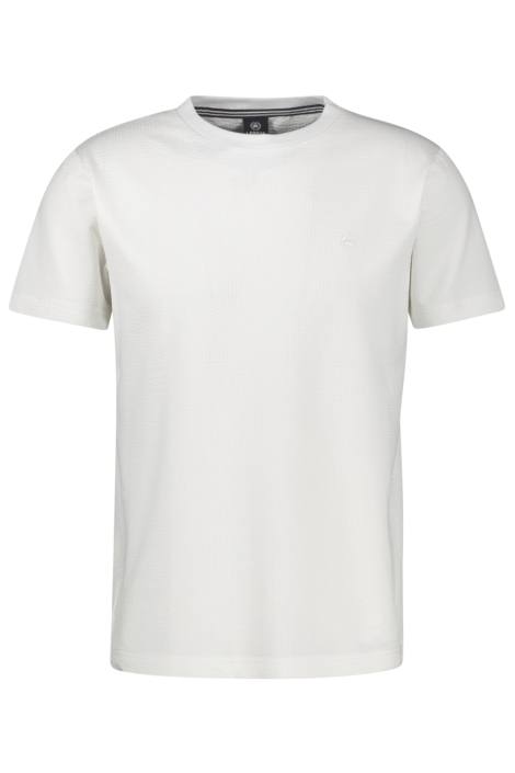 Lerros witte heren t-shirt | Vooraanzicht
