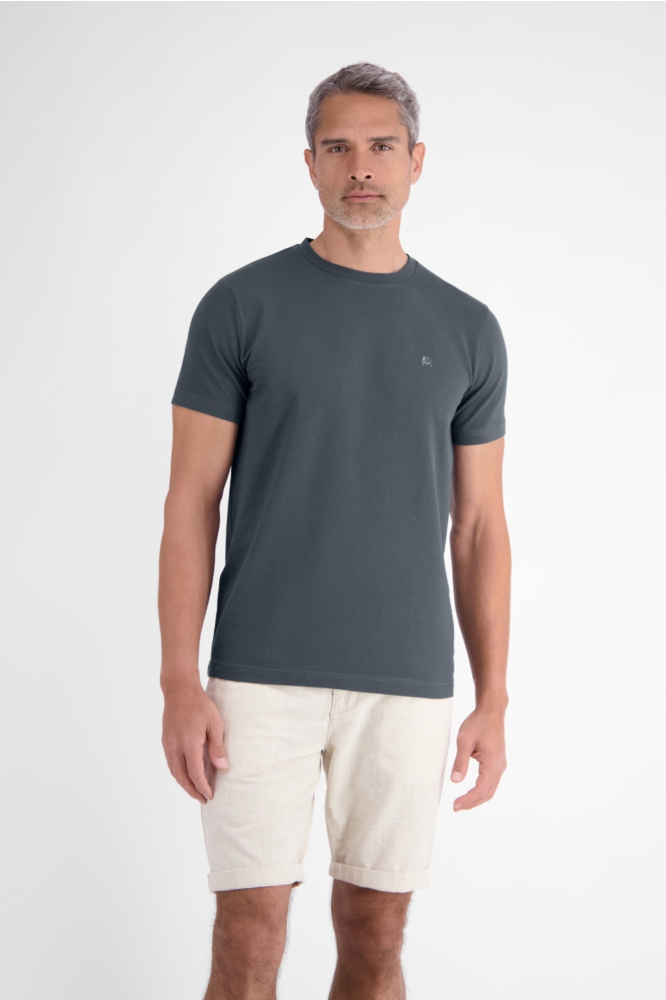 Lerros grijze heren t-shirt | Model vooraanzicht