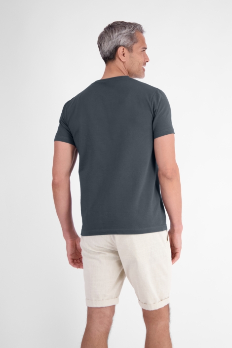 Lerros grijze heren t-shirt | Model achteraanzicht