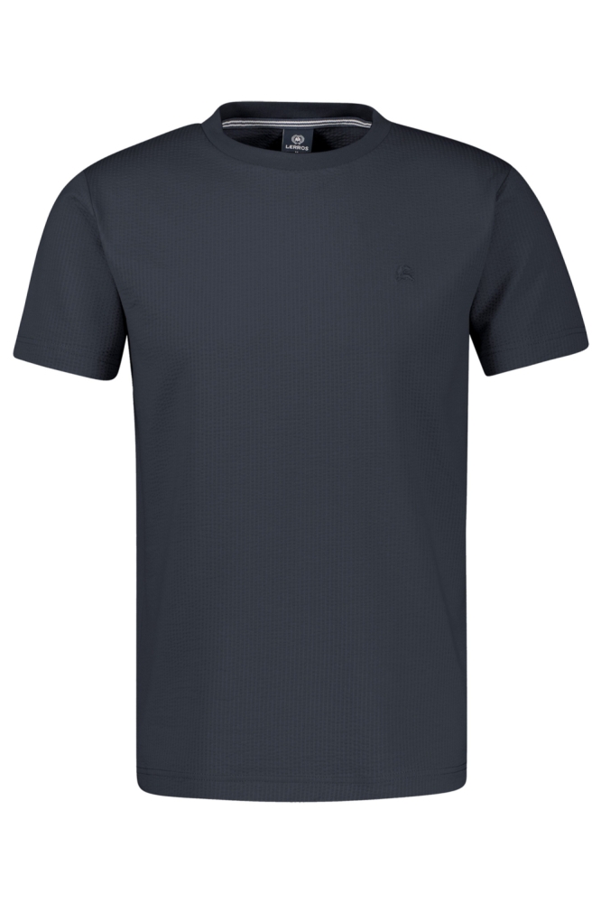 Lerros blauwe heren t-shirt | Vooraanzicht