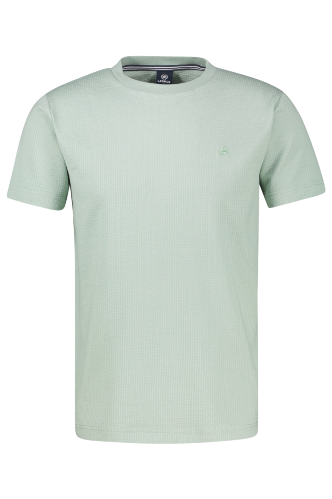 Lerros groene heren t-shirt | Vooraanzicht