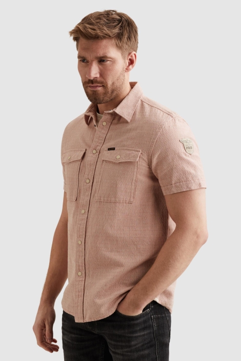 PME legend roze heren overhemd | Model zijaanzicht