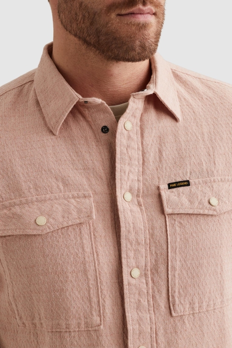 PME legend roze heren overhemd | Close up