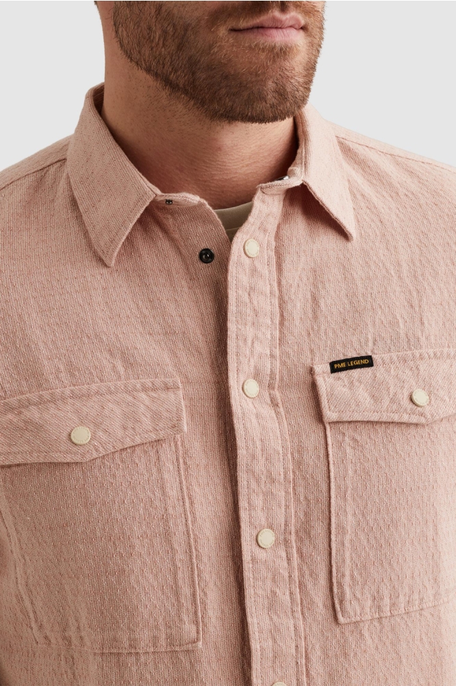 PME legend roze heren overhemd | Close up