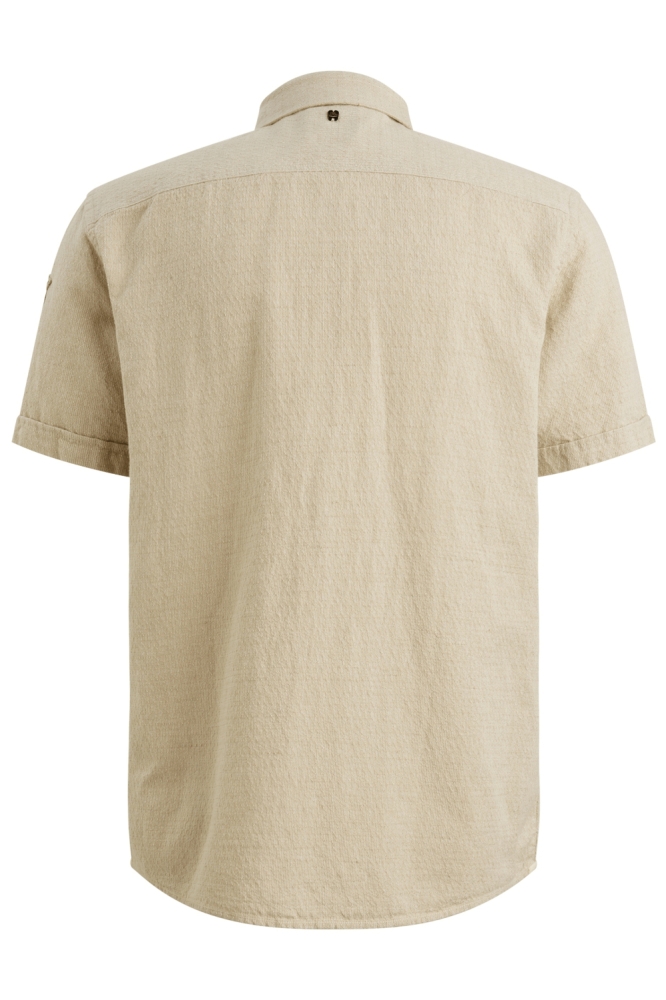 PME legend beige heren overhemd | Achteraanzicht