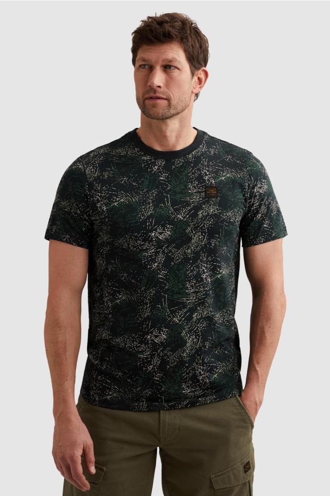 PME legend blauwe heren t-shirt | Model vooraanzicht