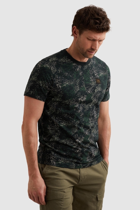 PME legend blauwe heren t-shirt | Model vooraanzicht