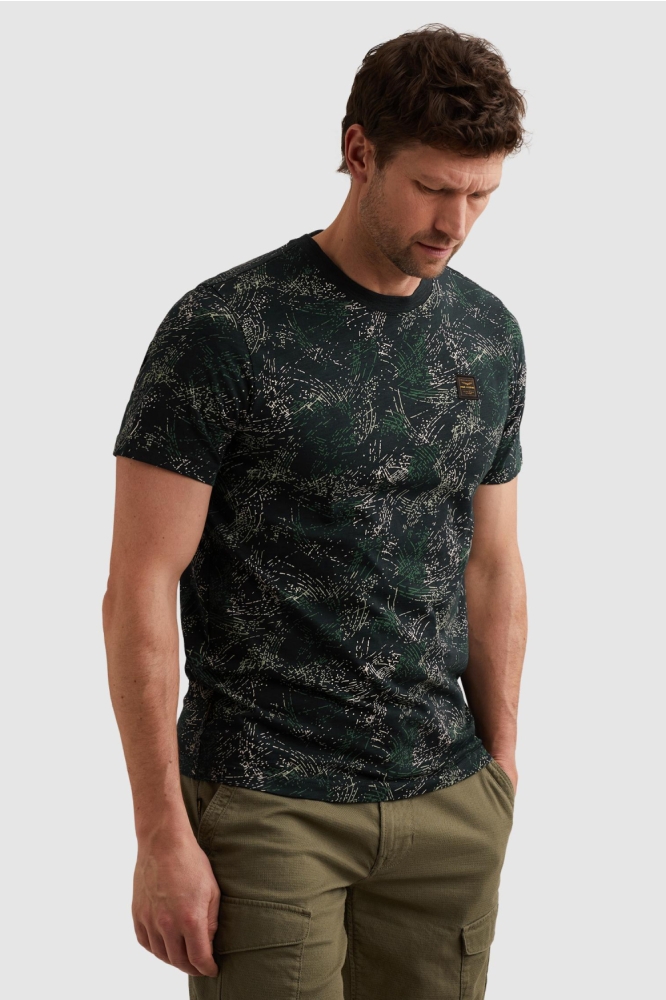 PME legend blauwe heren t-shirt | Model vooraanzicht