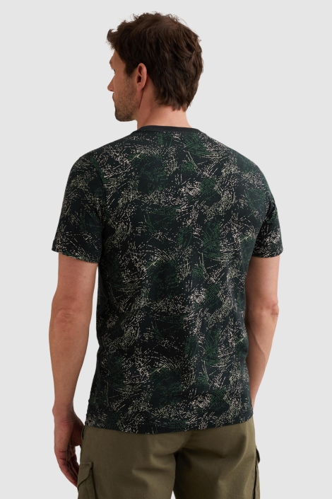 PME legend blauwe heren t-shirt | Model achteraanzicht