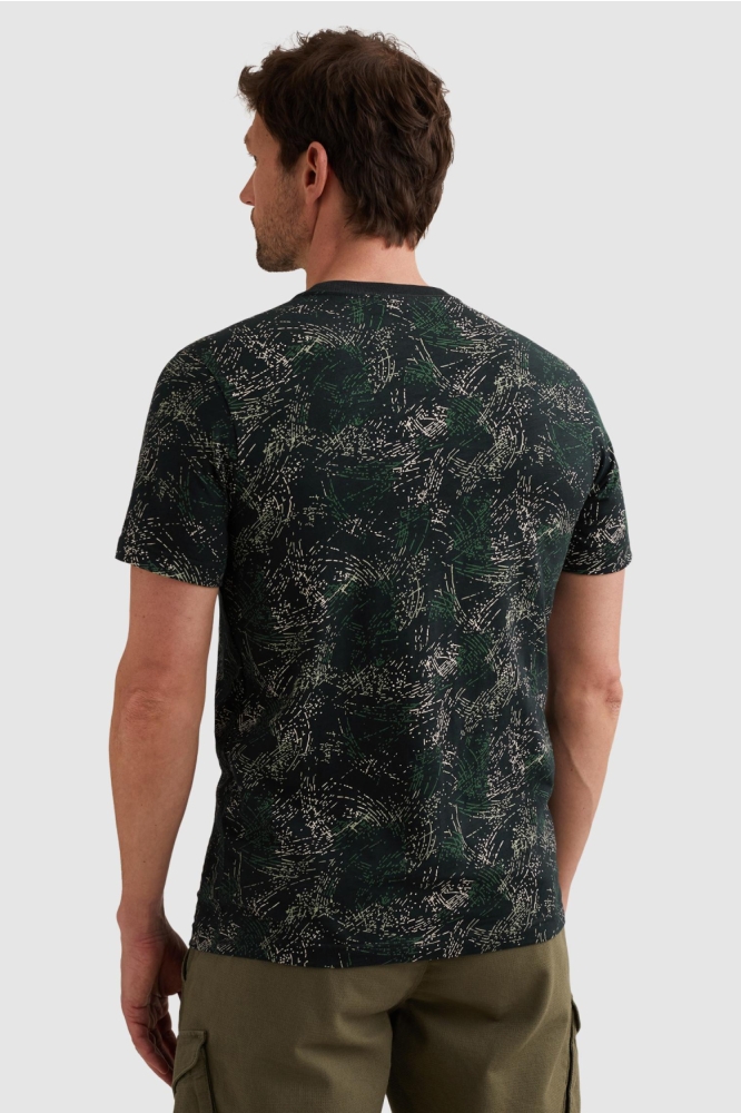 PME legend blauwe heren t-shirt | Model achteraanzicht