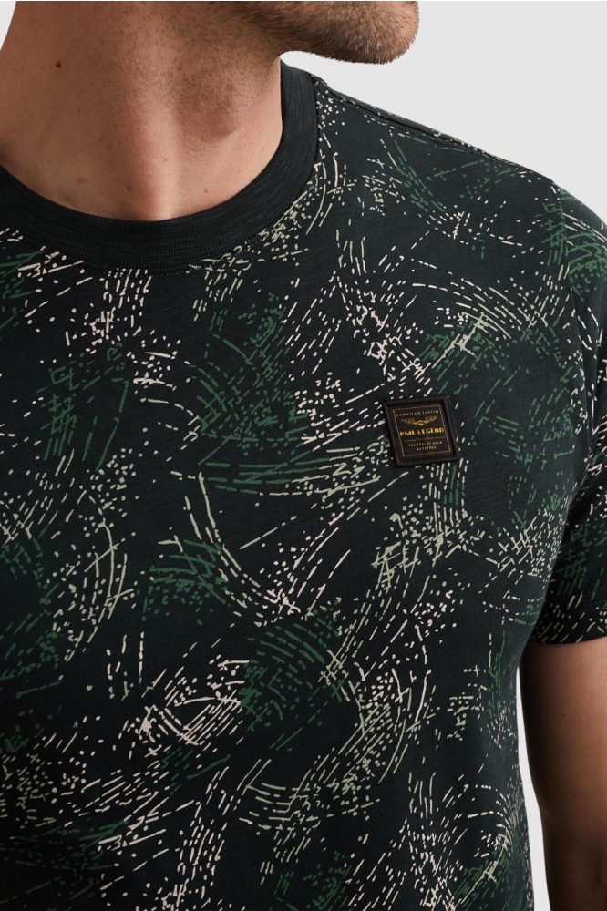 PME legend blauwe heren t-shirt | Close up