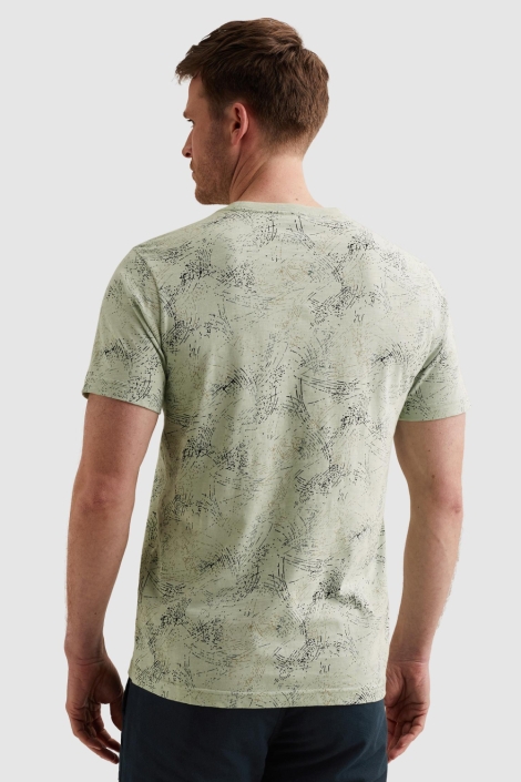 PME legend groene heren t-shirt | Model achteraanzicht