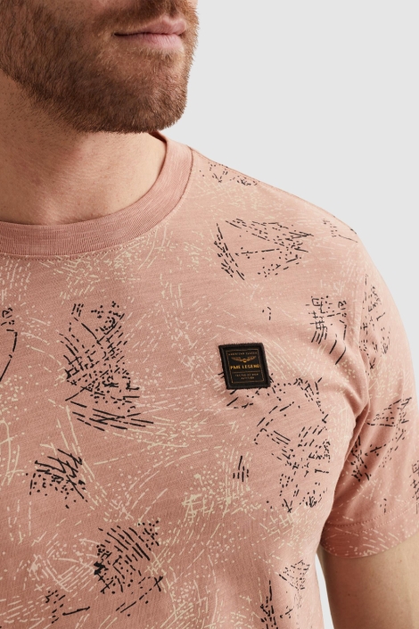 PME legend roze heren t-shirt | Close up