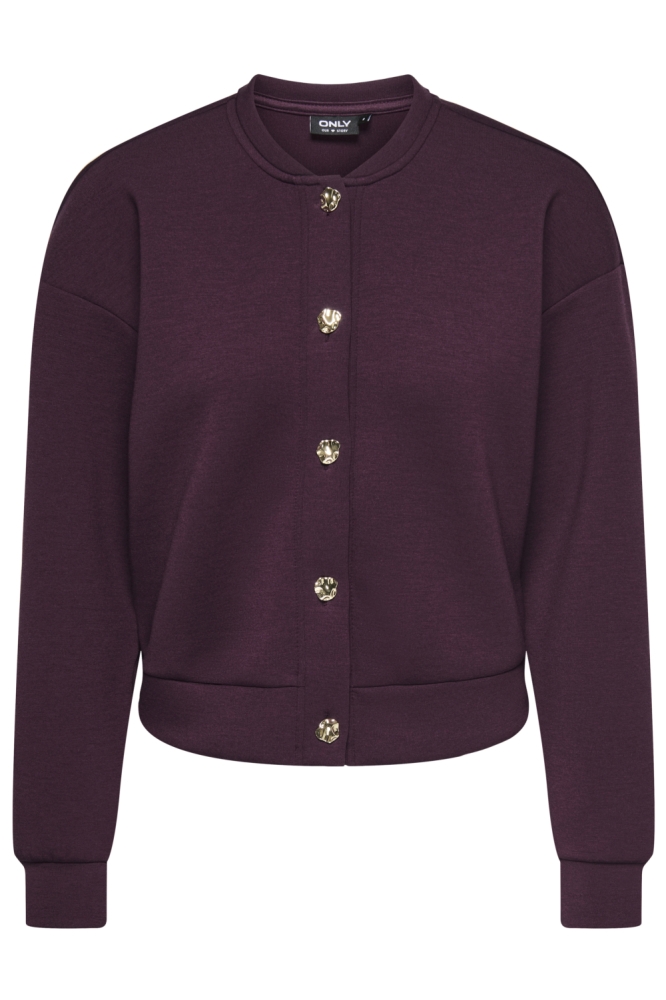 Only bordeaux dames vest | Vooraanzicht