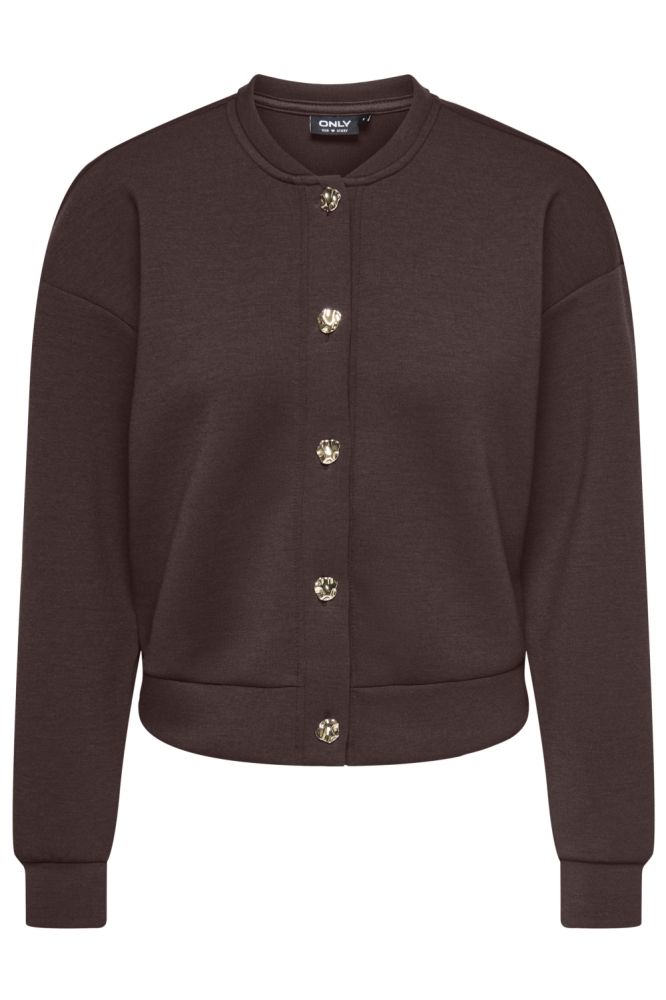 Only bruine dames vest | Vooraanzicht