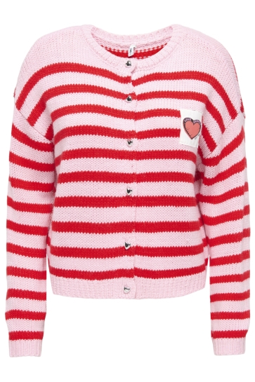 Only Vest ONLMAILEY LS DETAIL O-NECK CARDI CS 15373566 ORCHID PINK/HIGH RISK