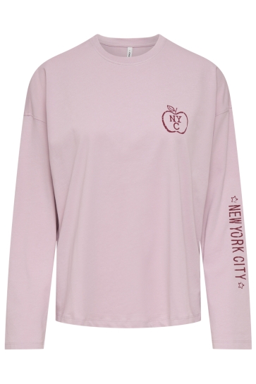 Only T-shirt ONLCELESTINE L/S PRINT TOP BOX JRS 15383802 Keepsake Lilac/Celestine nyc