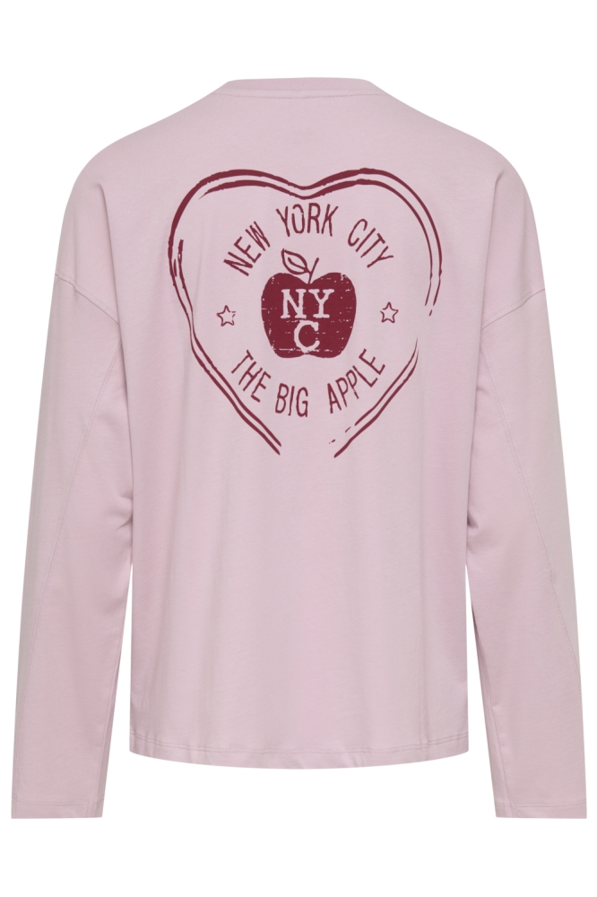 Only roze dames t-shirt | Vooraanzicht