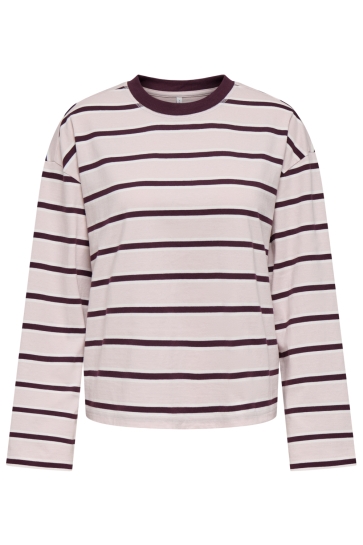 Only onlfreja l/s stripe top cc jrs Roze